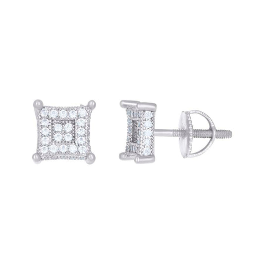 925 Sterling Silver Earrings Moissanite 0.48Ctw