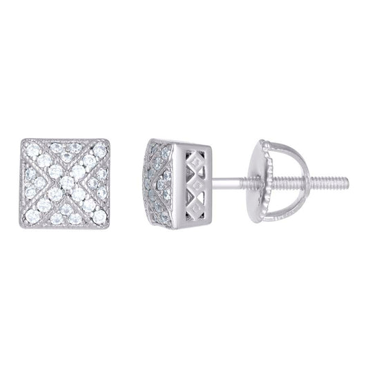 925 Silver Earrings With Moissanite Ctw 0.21