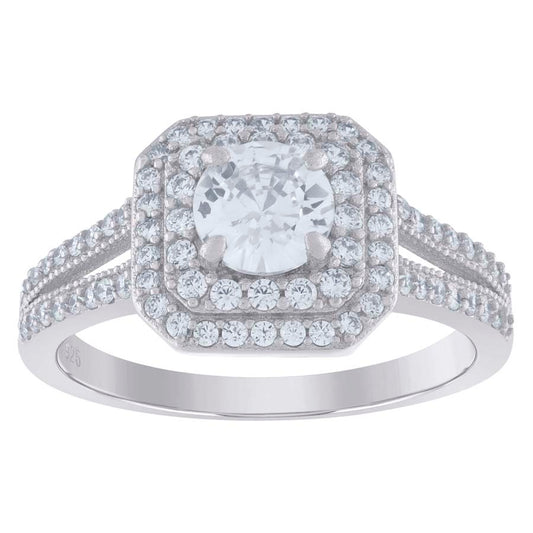 925 Sterling Silver Ring 1.22Ctw Moissanite Ring S