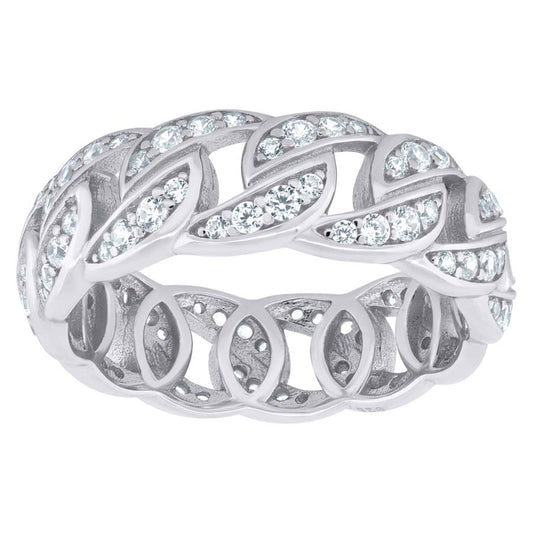 925 Sterling Silver 1.21Ctw Moissanite Ring 8mm S8