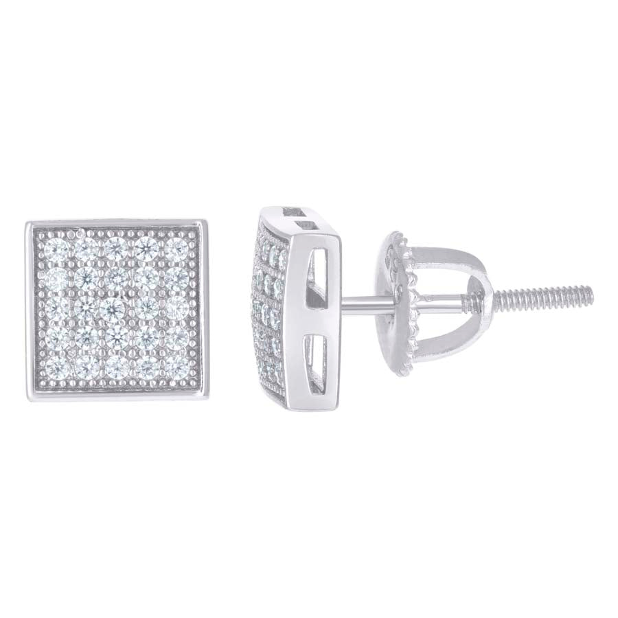 925 Sterling Silver 0.43Ctw Moissanite Earrings