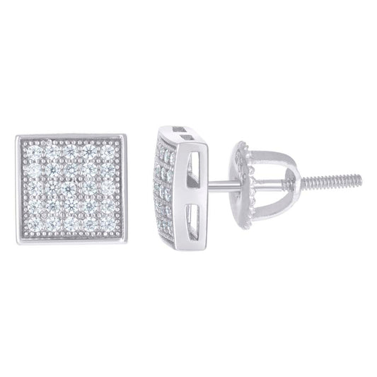 925 Sterling Silver 0.43Ctw Moissanite Earrings