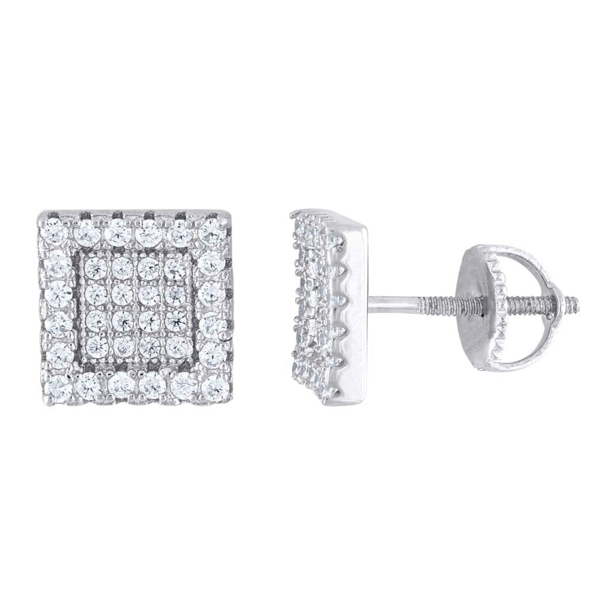 925 Silver Earrings With Moissanite Ctw 0.53