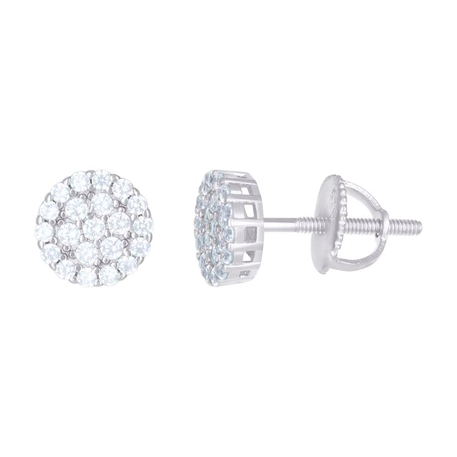 925 Silver Earrings With Moissanite Ctw 0.53