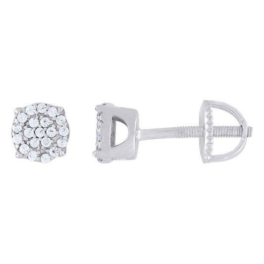 925 Silver Earrings With Moissanite Ctw 0.28