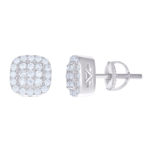 925 Silver Earrings With Moissanite Ctw 0.94
