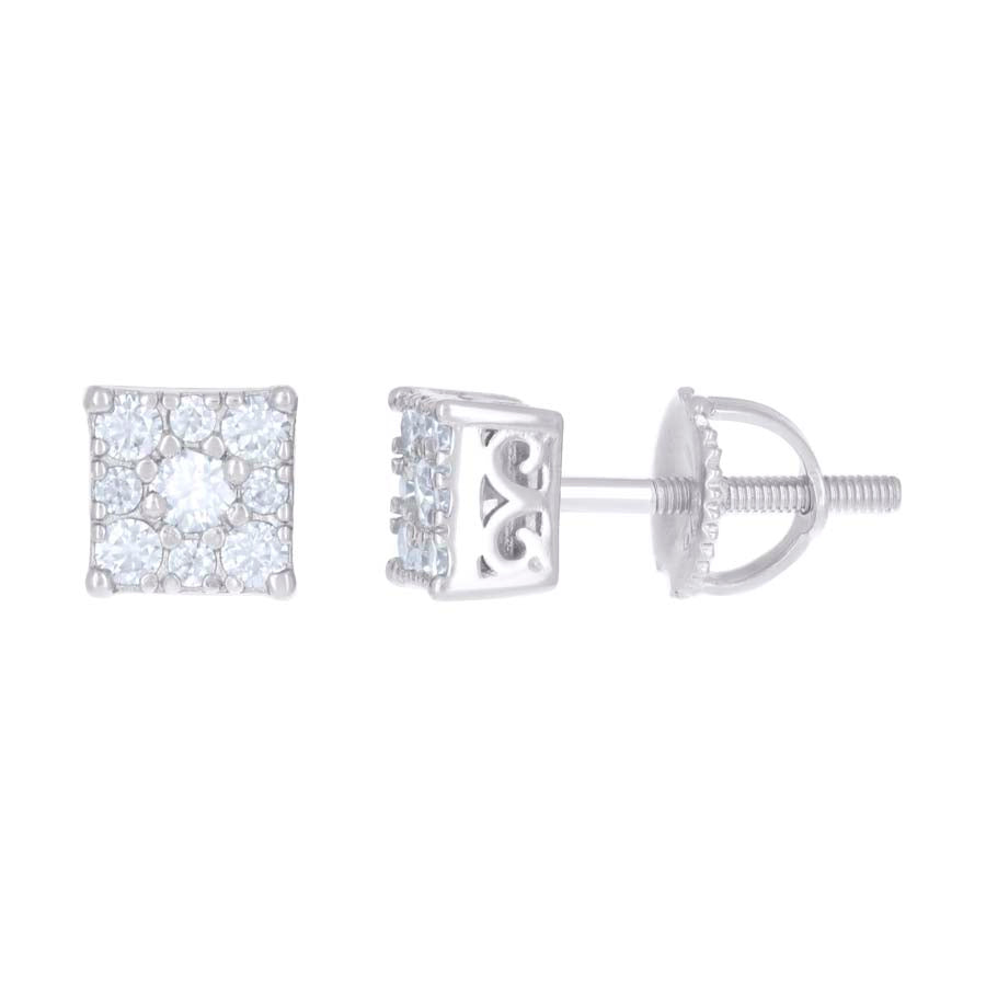 925 Silver Earrings With Moissanite Ctw 0.33