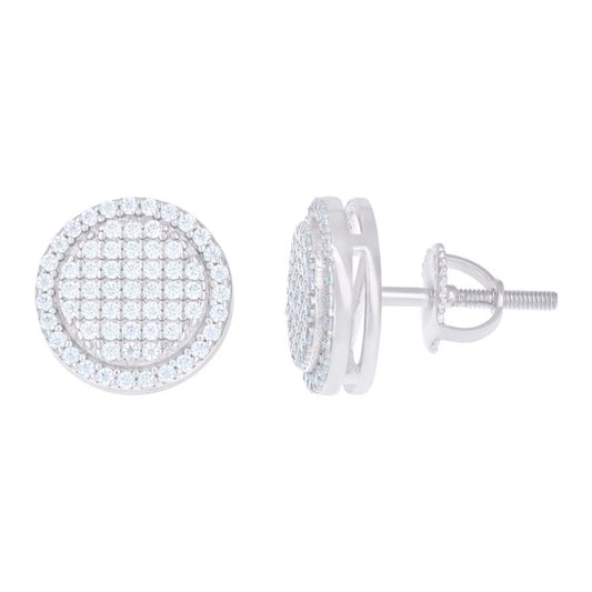 925 Silver Earrings With Moissanite Ctw 2.80