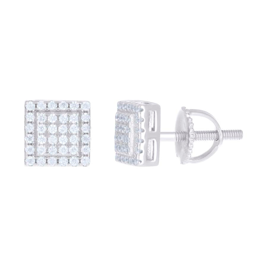 925 Silver Earrings With Moissanite Ctw 0.22
