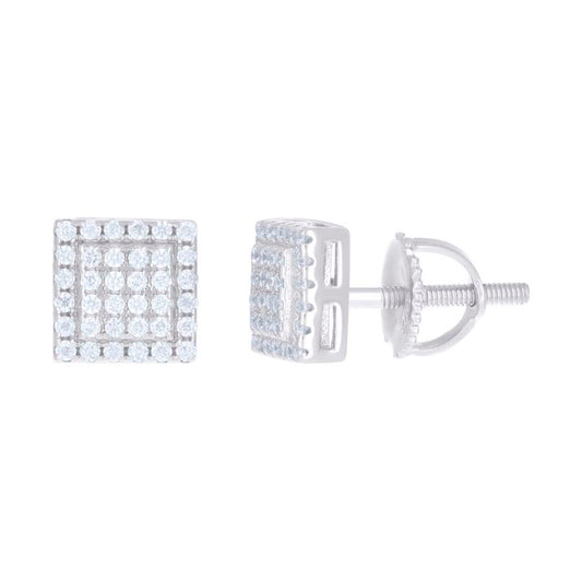 925 Silver Earrings With Moissanite Ctw 0.22