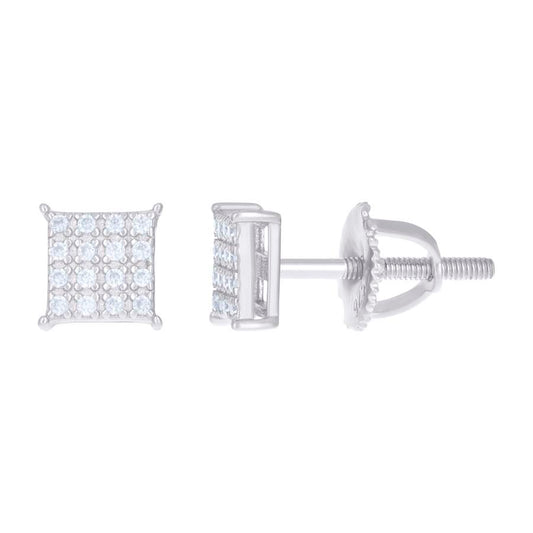 925 Silver Earrings With Moissanite Ctw 0.13