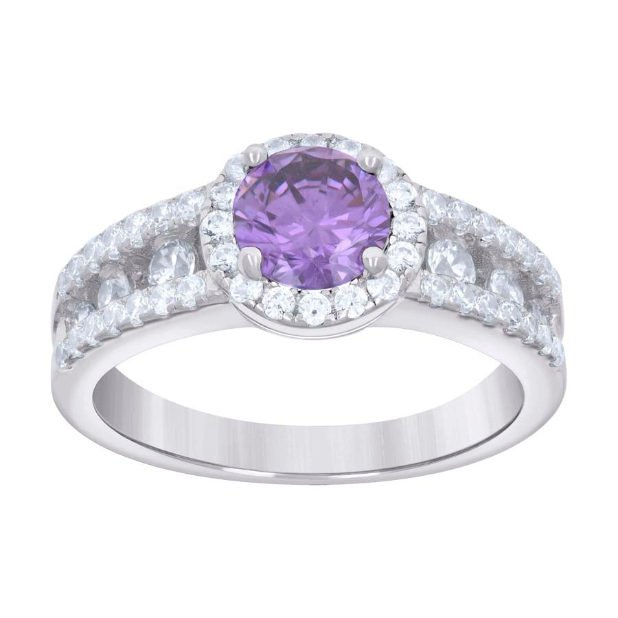 925 Sterling Silver Cz Ring S6-S9