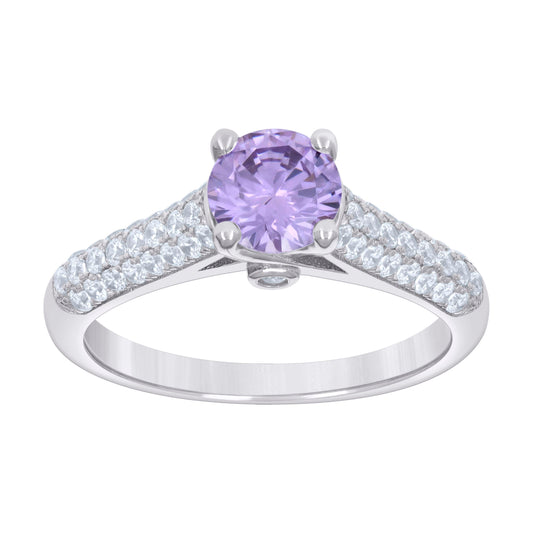 925 Sterling Silver Cz Ring S6-S9