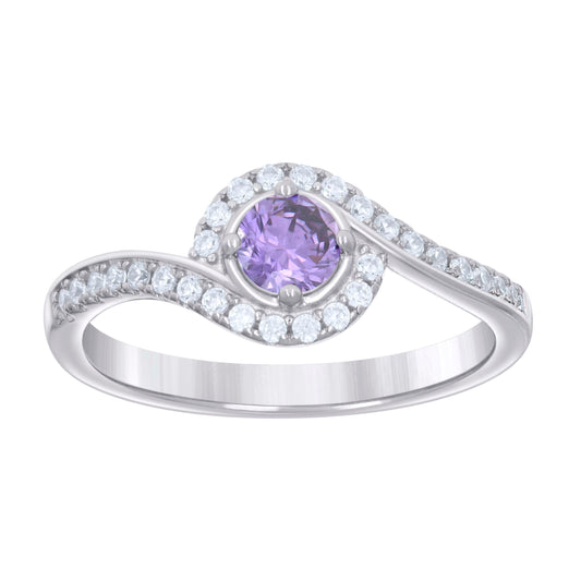 925 Sterling Silver Cz Ring S6-S9