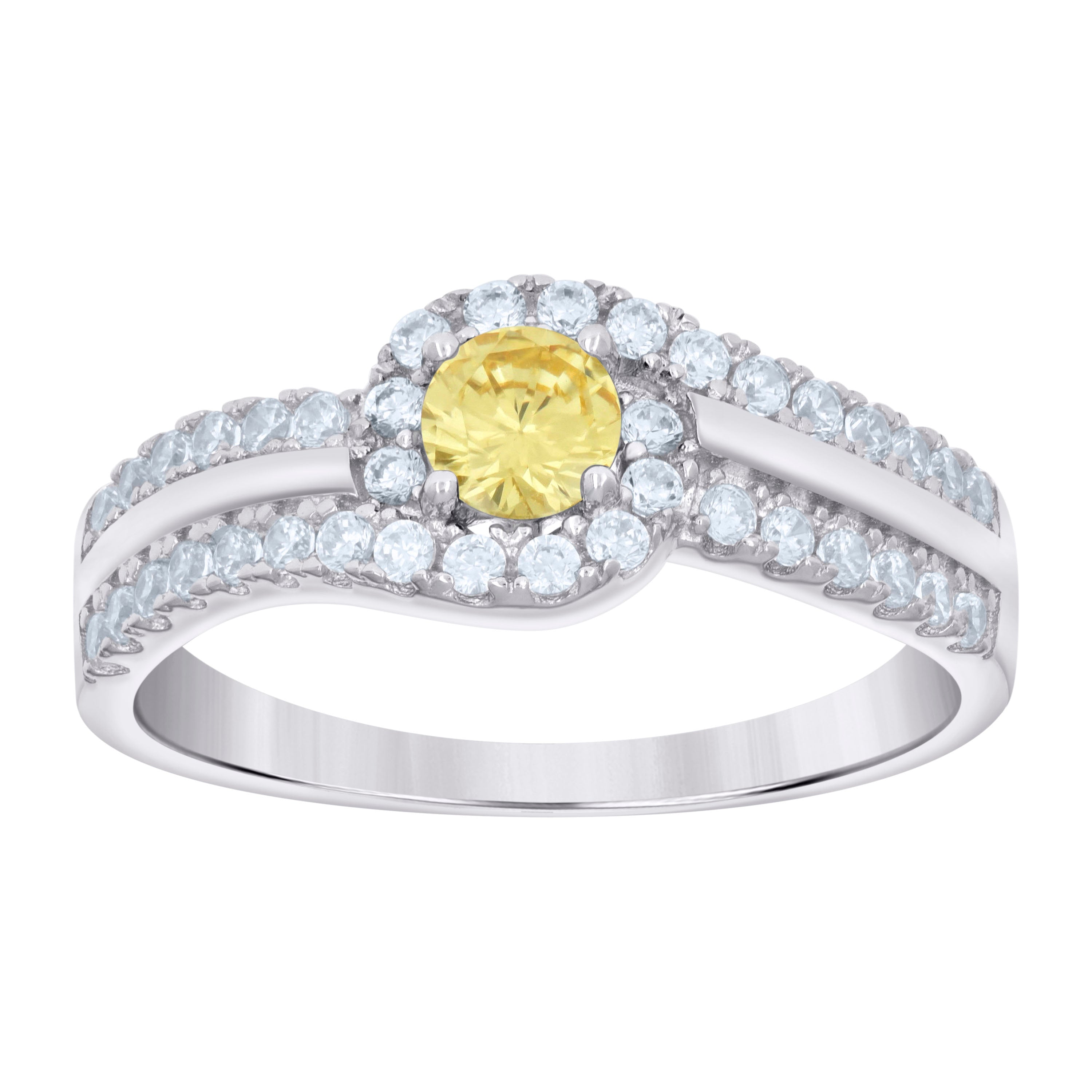 925 Sterling Silver Cz Ring S6-S9