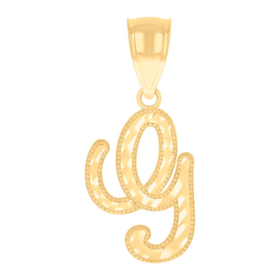 14Kt Gold Initial Pendant G