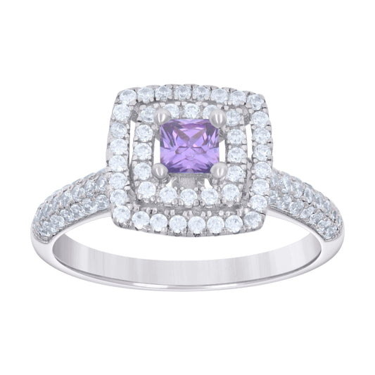 925 Sterling Silver Cz Ring S6-S9