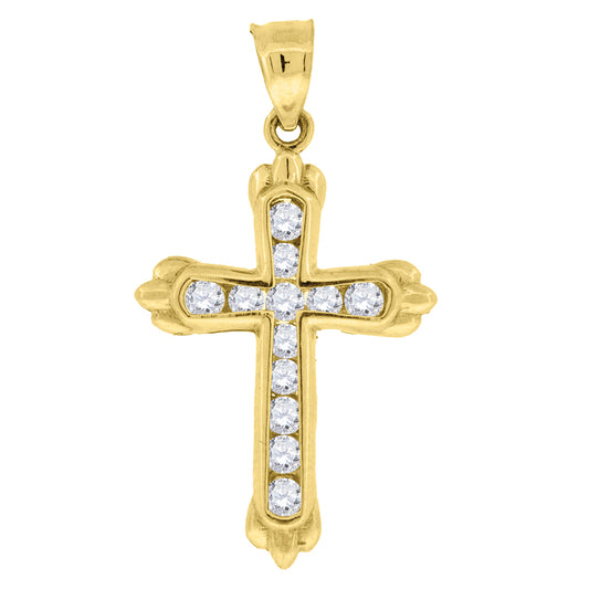 10Kt Gold Cz Pendant