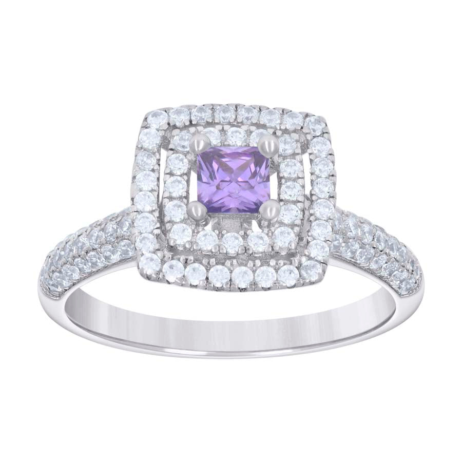 925 Sterling Silver Cz Ring S6-S9