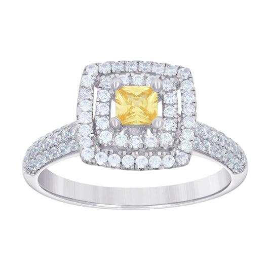 925 Sterling Silver Cz Ring S6-S9