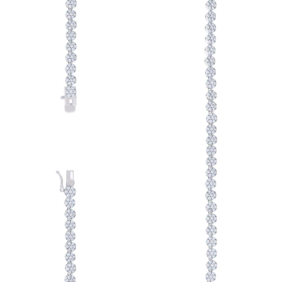 925 Sterling Silver Cz Necklace 16"
