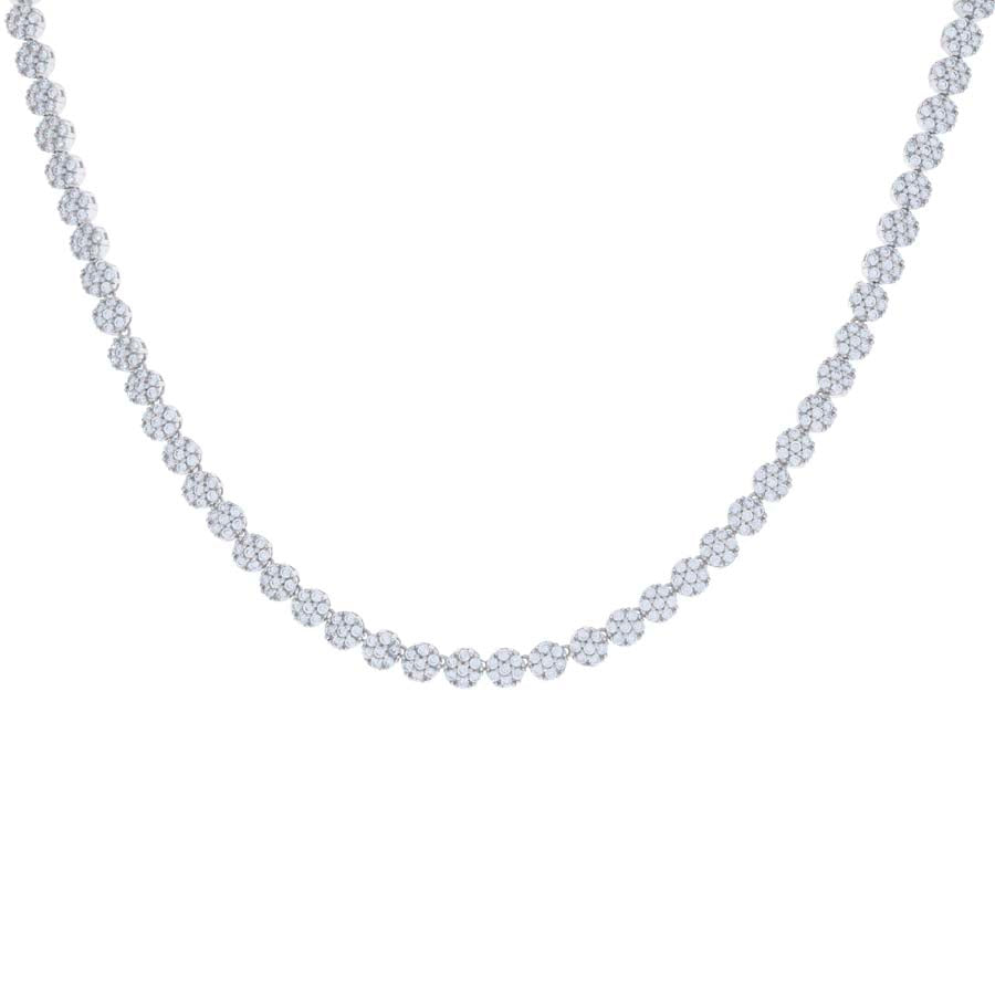925 Sterling Silver Cz Necklace 16"