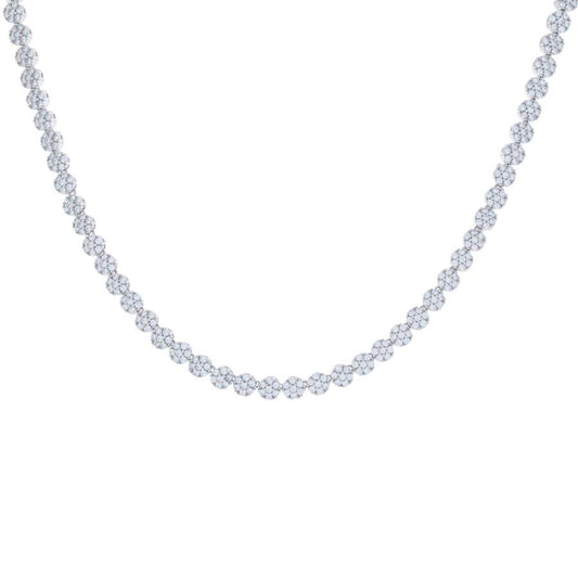925 Sterling Silver Cz Necklace 16"