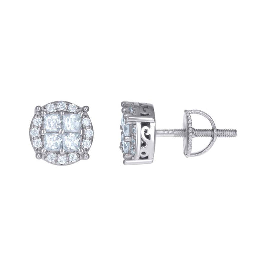 925 Silver Earrings With Moissanite Stones Ctw 1.4