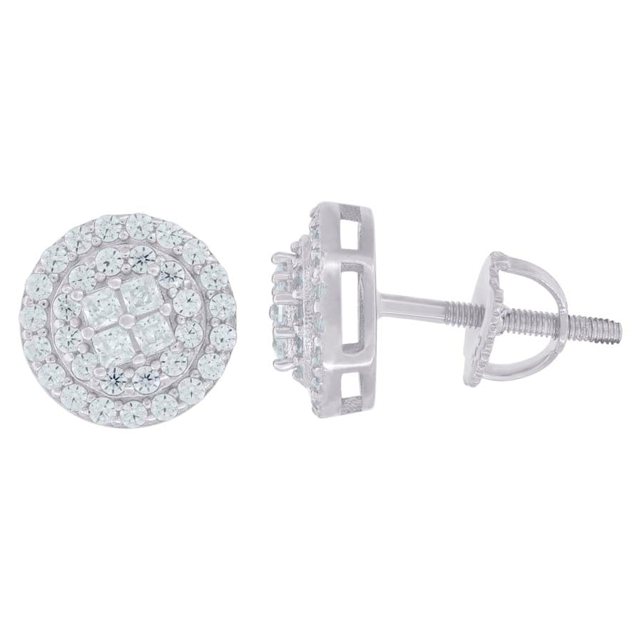 925 Sterling Silver Earrings 0.73 Ctw Moissanite