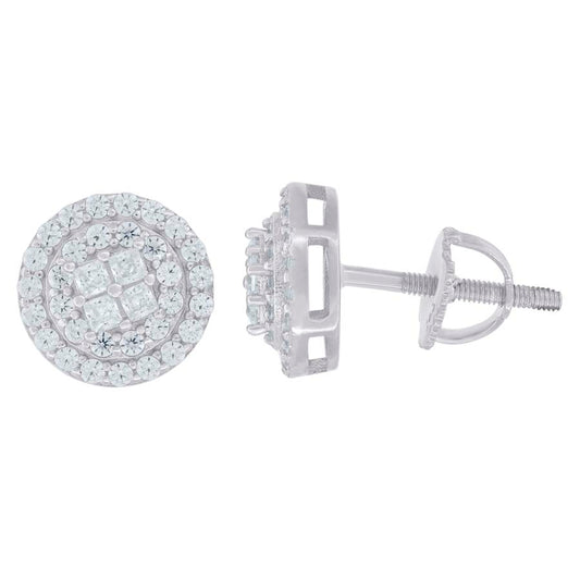 925 Sterling Silver Earrings 0.73 Ctw Moissanite
