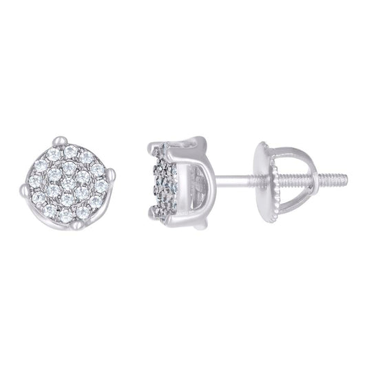925 Silver Earrings With Moissanite Stones Ctw 0.2