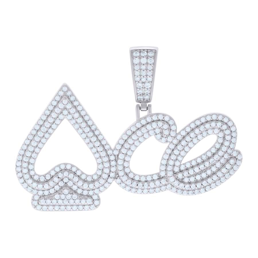 925 Silver Pendant With Moissanite Stones Ctw 2.33