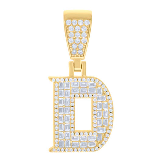 925 Sterling Silver Initial Pendant "D"