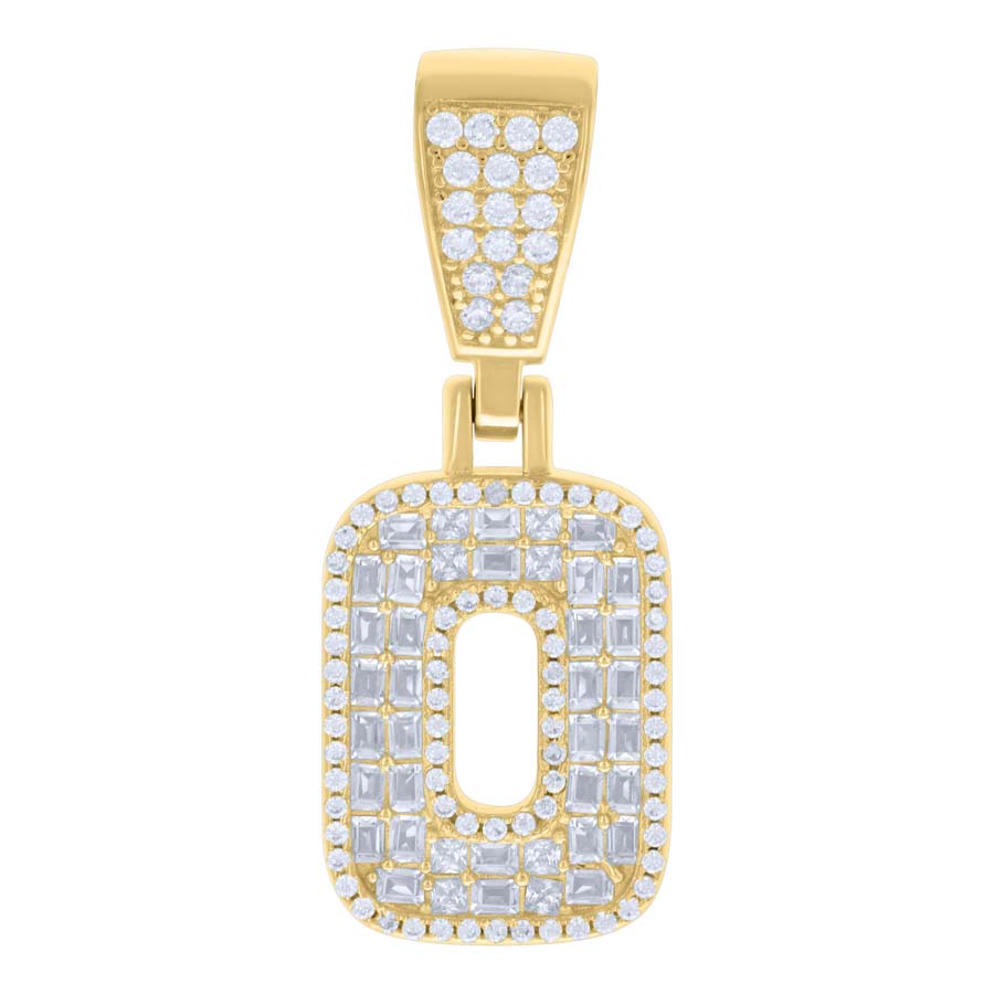 925 Sterling Silver Initial Pendant "O"