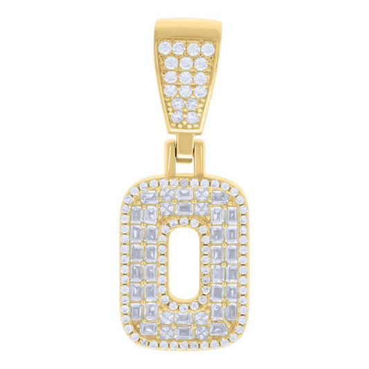 925 Sterling Silver Initial Pendant "O"