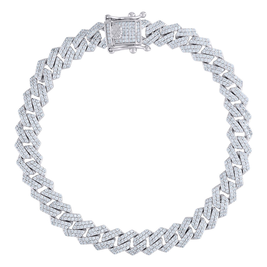 925 Sterling Silver Moissanite Monaco 8mm