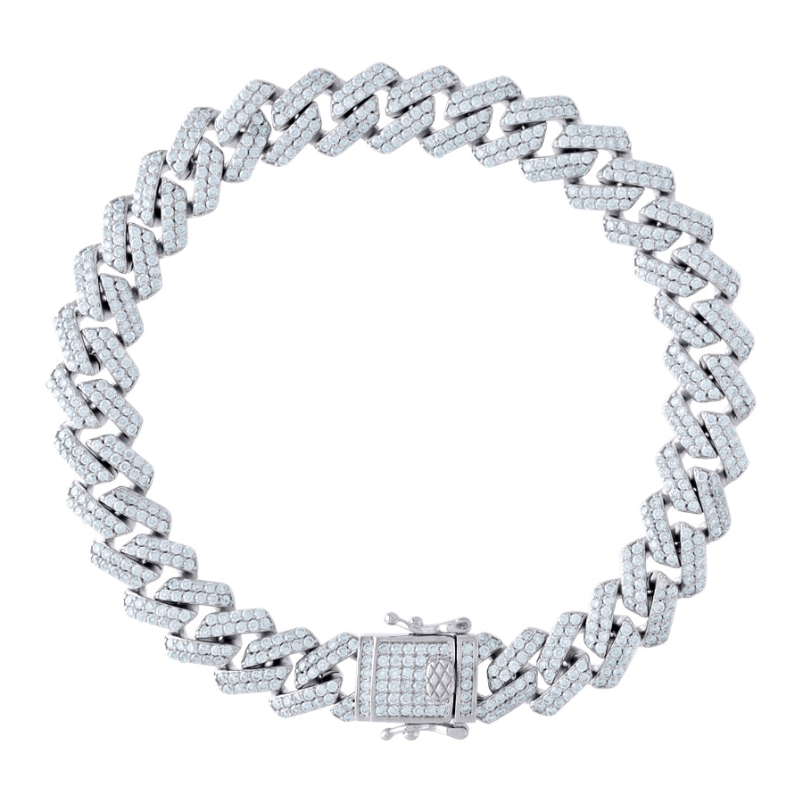 925 Sterling Silver Moissanite Monaco 10mm