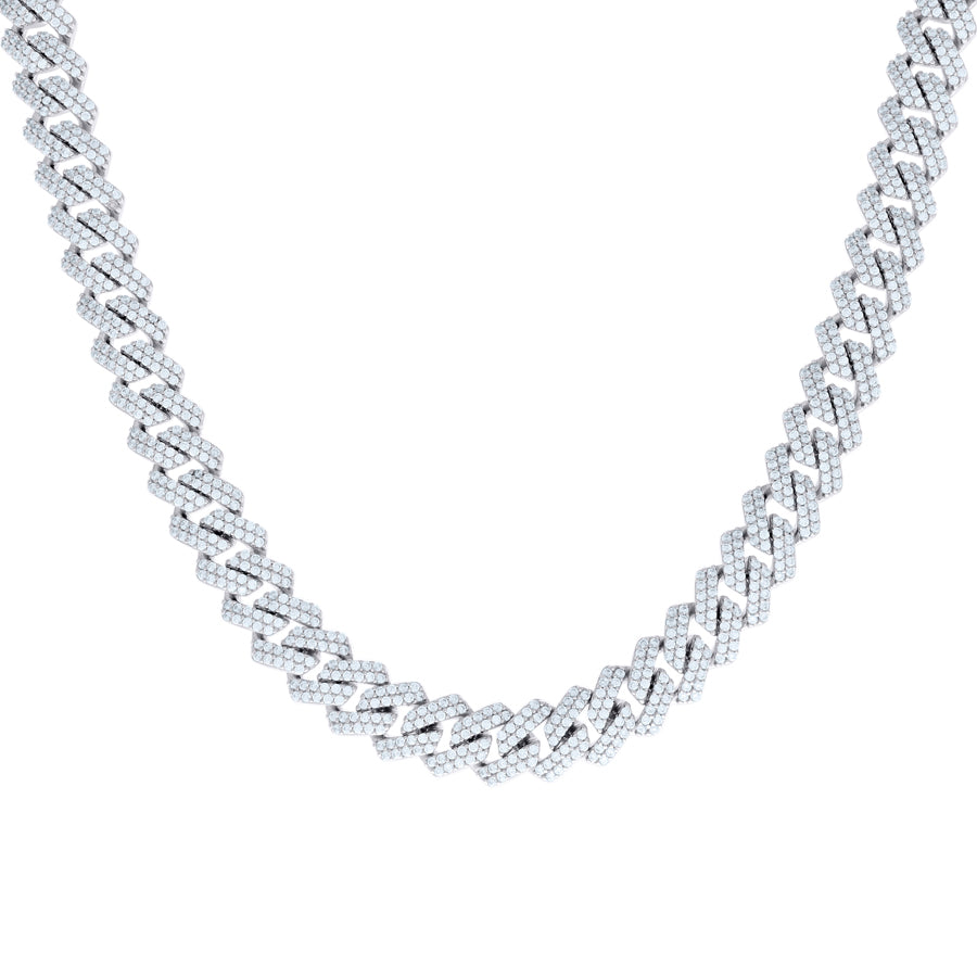 925 Sterling Silver Moissanite Monaco 10mm