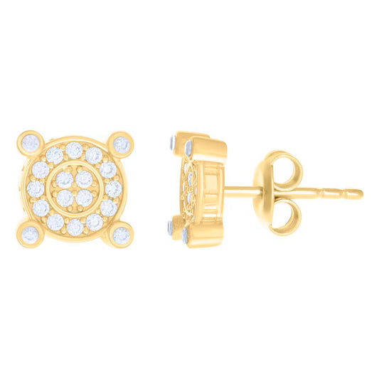 10Kt Gold Cz Earrings