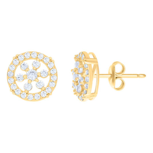 10Kt Gold Cz Earrings