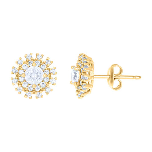 10Kt Gold Cz Earrings