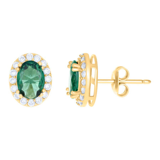 10Kt Gold Cz Earrings