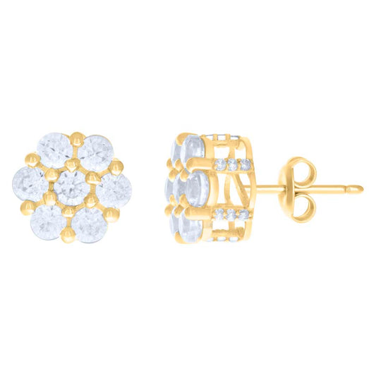 10Kt Gold Cz Earrings