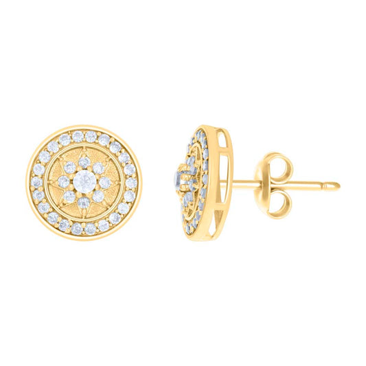 10Kt Gold Cz Earrings