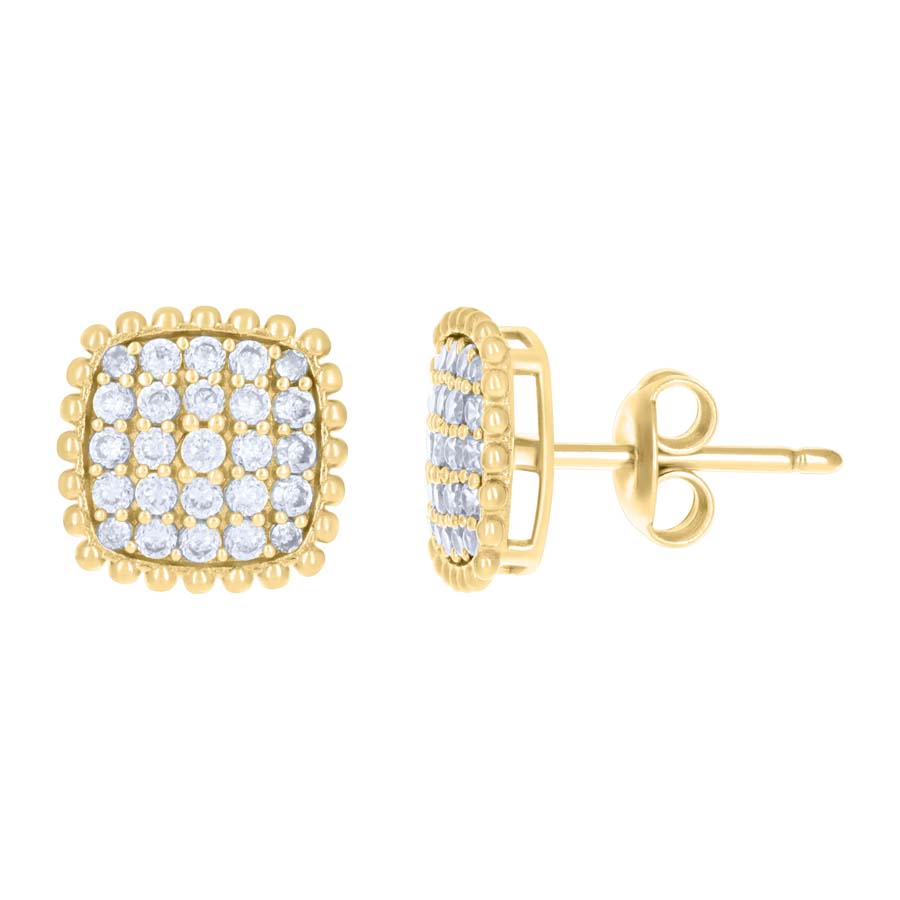 10Kt Gold Cz Earrings