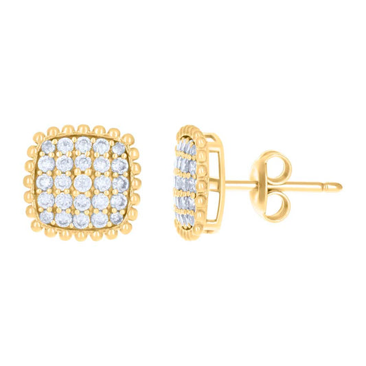 10Kt Gold Cz Earrings