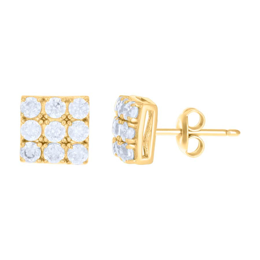 10Kt Gold Cz Earrings