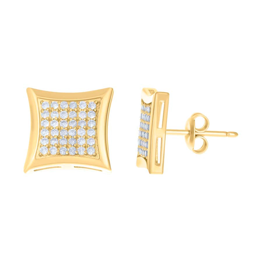 10Kt Gold Cz Earrings 10.4Mm