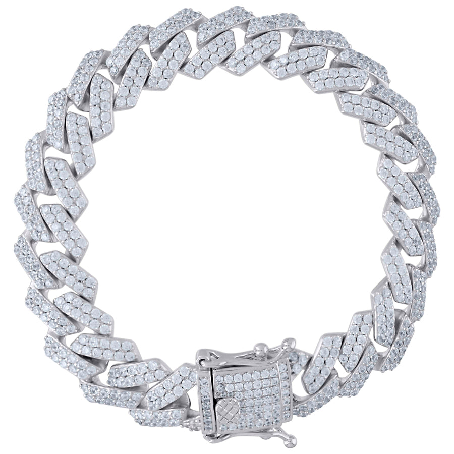 925 Sterling Silver Monaco 12mm Moissanite