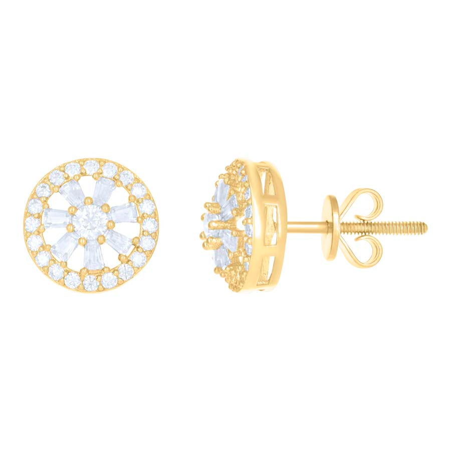 10Kt Gold Earrings With Moissanite Ctw 1.106